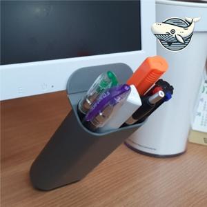 책상 부착형 정리함 사무실 필기구 수납 바스켓 필기구정리함 펜트레이 펜슬트레이 연필통