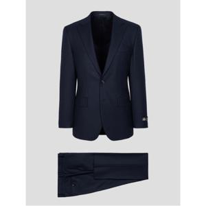 [SMART 4有] FABIO 브러쉬드 울 솔리드 레귤러 핏 수트 세트 - 네이비 (PS00135783R)