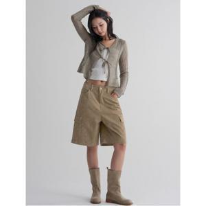 코튼 버뮤다 팬츠 - 브라운 (165925DY1D)