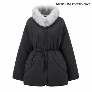 정상가:159,000원 ㅣ  에브리데이]퍼 머플러 세트 허리끈 페미닌 패딩 점퍼 (EB4JJ038D)