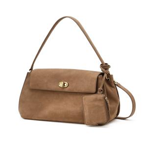 [AUBE] 누벅 오브 장식 숄더백 M 베이지 JABA6E133