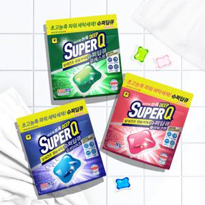 슈퍼딥큐 캡슐세제 100개입 3종 SET(오션브리즈,플라워코튼,포레스트) 고농축 드럼/일반겸용 세탁세제