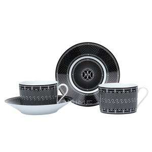 (국내당일출고) 테이블웨어 찻잔세트 아침조식용 H데코 블랙/화이트