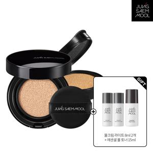 에센셜 스킨 누더 롱웨어 쿠션 (본품+리필) + 더블엣지퍼프 2P + 스키니탭 퍼프 1P