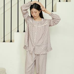 맨드라미 긴팔 모달면 여성 빅사이즈 잠옷 세트