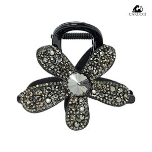 [롯데백화점][카루치]플라워 파티 올림머리 집게핀 _포인트_그레이_반집게핀