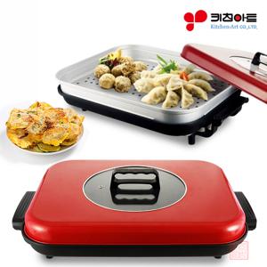 명절음식 초대형 전기 찜기팬 전기팬 겸용 전기그릴 잔치팬 전팬 삼겹살 구이 생선 찜기