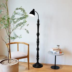 믹스드 플로어 램프 장스탠드 조명 블랙