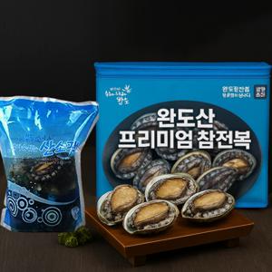산지직송 산소포장 완도 활 전복 1kg 선물세트 구성 사이즈별 선택 가능