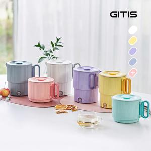 ★[26년형ver] 지티스 파스텔 접이식 전기포트 6color 여행용 라면 햇반 커피 휴대용 캠핑용 분유포트