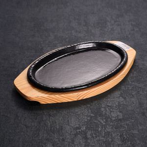 무쇠 주물팬 타원 스테이크 2호 철판 무쇠 주물팬 콘치즈철판