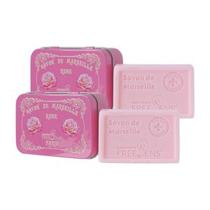 프리젠 파리 사봉 내추럴 마르세유 솝 세안 비누 - 로즈 2개
