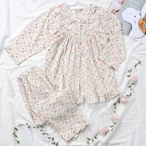 코스모 7부 순면 여성 빅사이즈 잠옷 세트