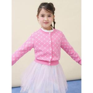 [택가 129,000] 여아 모노그램 카디건 - 라이트 핑크 (BI615AG01Y)