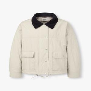 [톰보이] 소매 체크 카라 배색 점퍼 9166113871