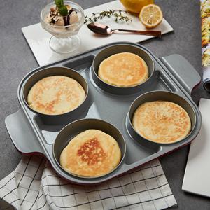 스팀플러스 양수 4구팬+유리뚜껑/ 호떡팬