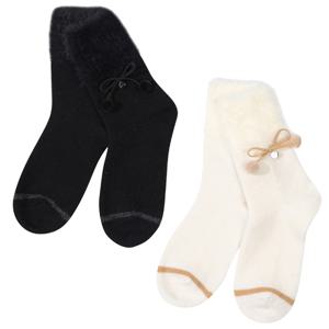 여성 날개사 리본 중목 양말 121D4SC051