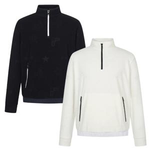 양말제공 남성 기모 패턴 반집업 티셔츠 111D4TR381