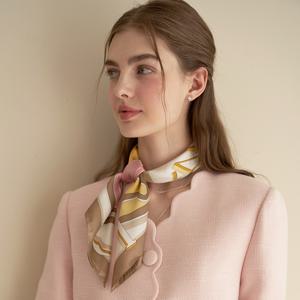 [최초가 59,000원]바닐라 실크 미니 스카프 S7341S303