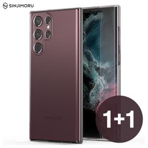 1+1 갤럭시 S25 S24 S23 S22 S21 울트라 플러스 엣지 노트20 10 Z폴드 플립 6 5 4 3 2 1 투명 하드 슬림 핸드폰 케이스