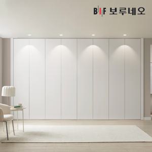 레스 무몰딩 맞춤시공 여닫이 붙박이장 330cm 11자