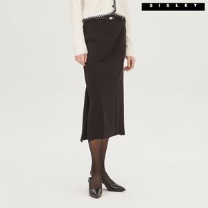 아울렛 제이드 슬릿 스커트 SASK01311_BK