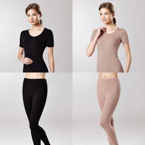 여성 반팔내의 반팔내복 상하 세트 가을 겨울 발열 기능성
