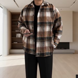 [2PACK] 비비오 양털 모직 체크 남방 6color 두꺼운 오버핏 겨울