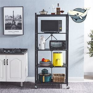 다용도 이동 선반 스틸 바퀴형 수납 정리대 3단선반 4단선반 5단선반 접이식선반 이동선반