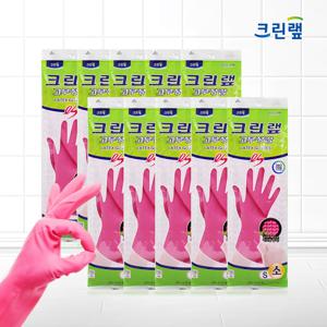 크린랩 고무장갑 ES 소  x 10 켤레 _핑크