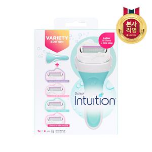쉬크 인튜이션 혼합기획팩 날4입+제모기(내추럴)