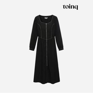 [toinq] 포인트 지퍼 롱 원피스(T239MOP904W)