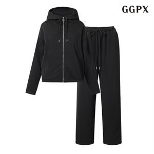 정상가 99,000원 기모 후드 집업 밴딩 롱 팬츠 셋업 (GODOW024D)