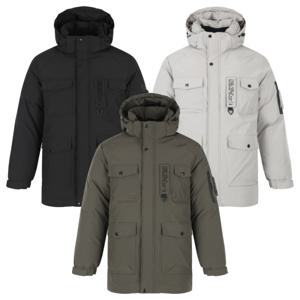 남자 겨울 기모 웜넥 후드 웰론 패딩 MJ-JUP-W2DPDJK-771-카키