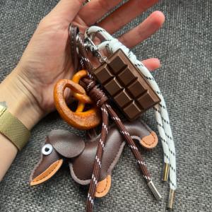 [브리치]  / 다쿠니 가방 참장식 가죽 열쇠고리 강아지 키링 3컬러