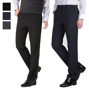 남자 겨울 밴딩스판 면 기모 정장바지 LV-SPK-701-블랙