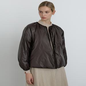 닥스 여성 [[24FW]] DLJU4D107W3 [반값[구스다운] 브라운 스트링 볼륨 숏 경량다운 점퍼