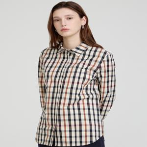 닥스 여성 [[25SS]] DLSH5BE11W3 [면]브라운 하우스 체크 긴소매 셔츠