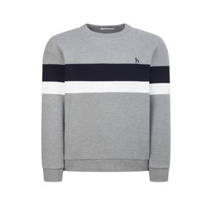 남성 [[25SS]] WHTS5A002G2 [스테디셀러] 그레이 컬러배색 면 맨투맨티셔츠