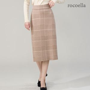 [최초가 44,800원] 마론 체크패턴 H라인 밴딩 스커트