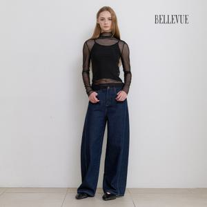 벨뷰 25FW U핏 커브드 데님팬츠
