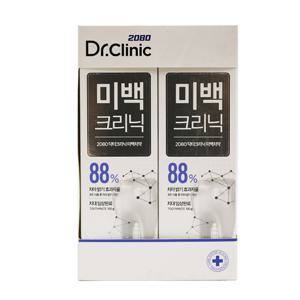 치아 미백 치약 변색 관리 크리닉 치아케어 2P 생활용품 생활잡화 욕실용품 잇몸치약