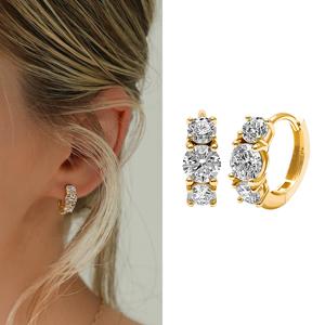 14K 트리플클래식 랩다이아몬드 귀걸이*황금福세일*