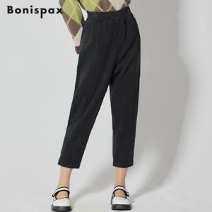 (Bonispax)] 울 혼방 세로 절개 배기 팬츠 (택가격: 119000원)