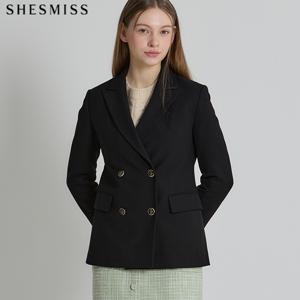 울 블렌드 더블 셋업 재킷