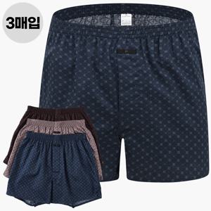 남자 고급 80수 주자직트렁크 순면 팬티 소변구 사각팬티 3매 세트 속옷 선물