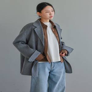 핸드메이드 슬릿 더블 자켓