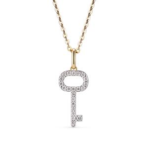 18k 이터널 랩 다이아몬드 열쇠 펜던트_일반고리