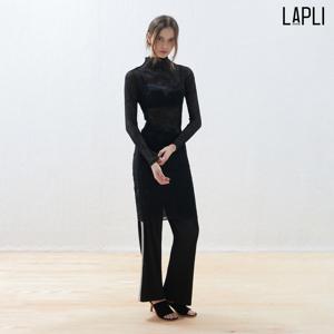 [최초가 99000원] 시스루 반하이넥 슬림핏 원피스_LPOPF023004