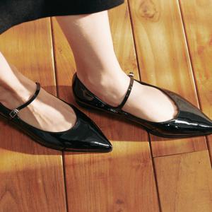 [정상가:116,000원] KM311 핸드메이드 슬림 라스트 토우 스트랩 플랫 슈즈 2Type l 4Colors